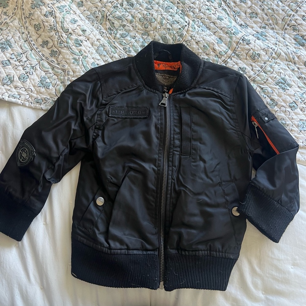 Urban Republic Black Jacket with Orange Lining
